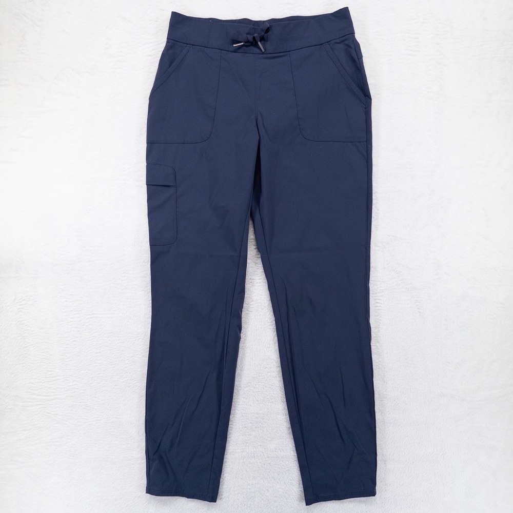Columbia Womens Cargo Pants Sz Medium Blue Hiking Outdoor Lightweight Stretch